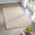 Kurzflor Teppich | Flauschiger Flachflor für Wohnzimmer, Esszimmer, Schlafzimmer oder Kinderzimmer | Creme